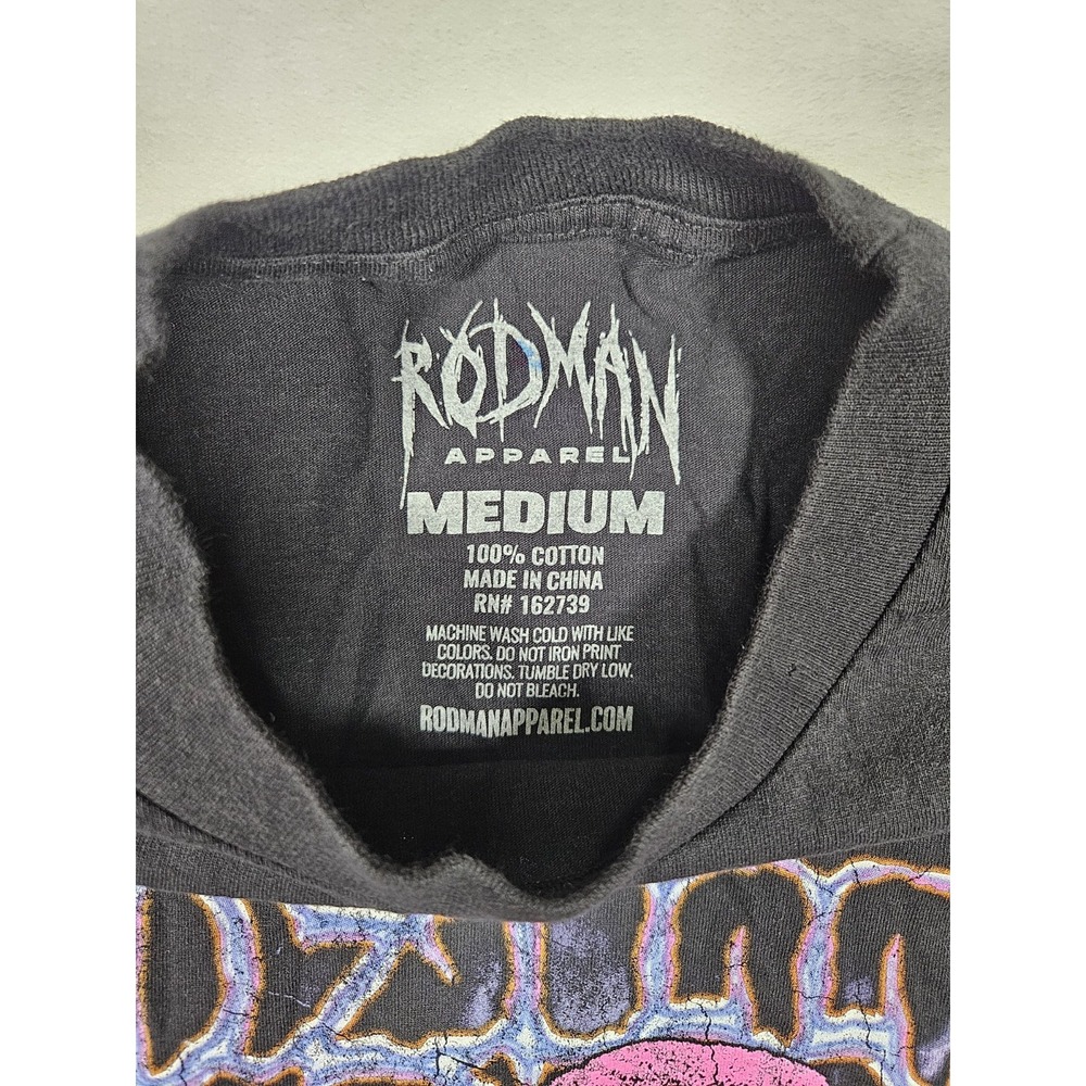 Dennis Rodman The Worm T-shirt Men's Medium Black‎ Rodzilla Rodman Apparel - Picture 3 of 6